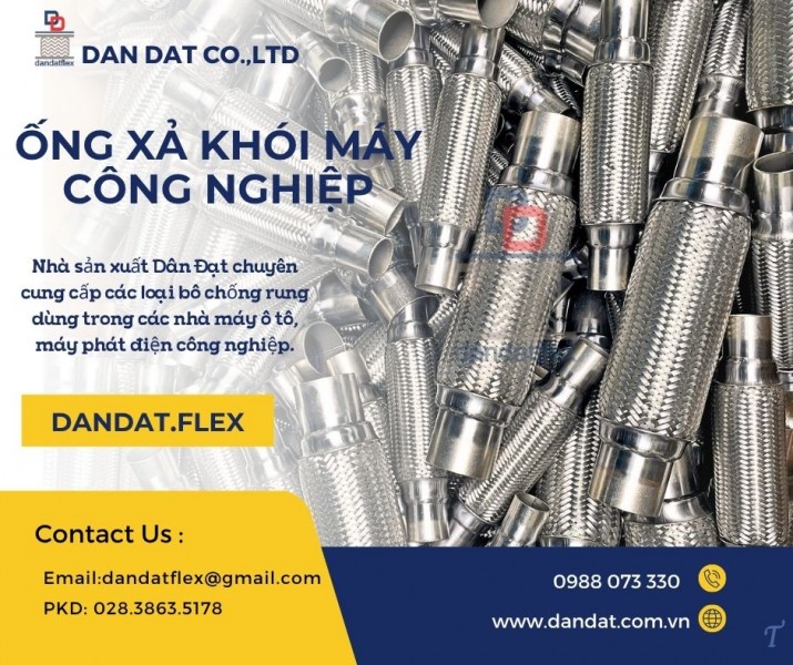 Bô zin chống rung inox/ Ống xả máy phát điện/ Ống bô giảm chấn inox