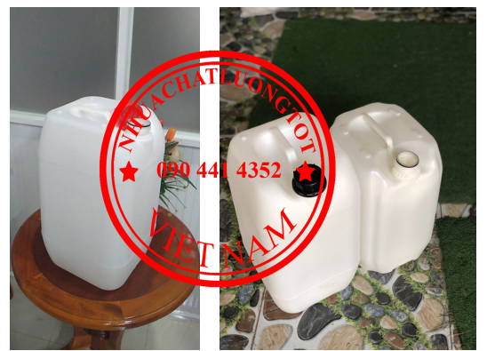 Mua can nhựa 10 lít đựng cồn, can 20 lít đựng thuốc thủy sản, thùng nhựa 25 lít đựng vi sinh