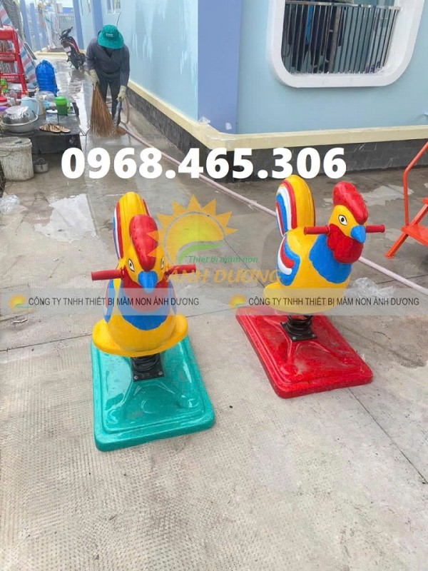 Thú nhún lò xo ngựa, voi, gà cho bé