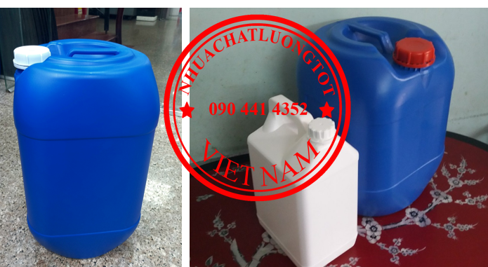 Thùng nhựa 30 lít trắng, can dày 25L, can nhựa 20 lít giá rẻ, thùng chứa 10 lít