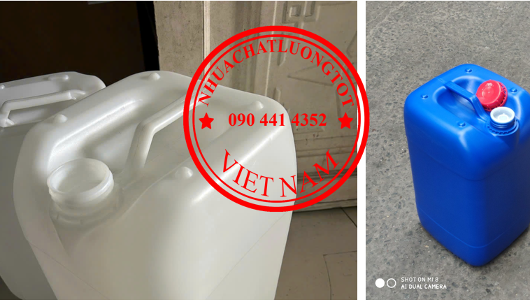 Thùng nhựa 30 lít trắng, can dày 25L, can nhựa 20 lít giá rẻ, thùng chứa 10 lít