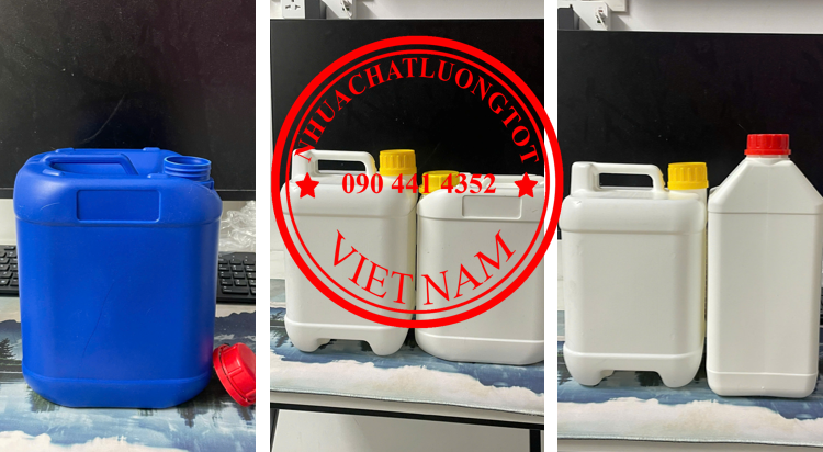 Can nhựa 5 lít, bán can nhựa hoá chất dày 5 lít 