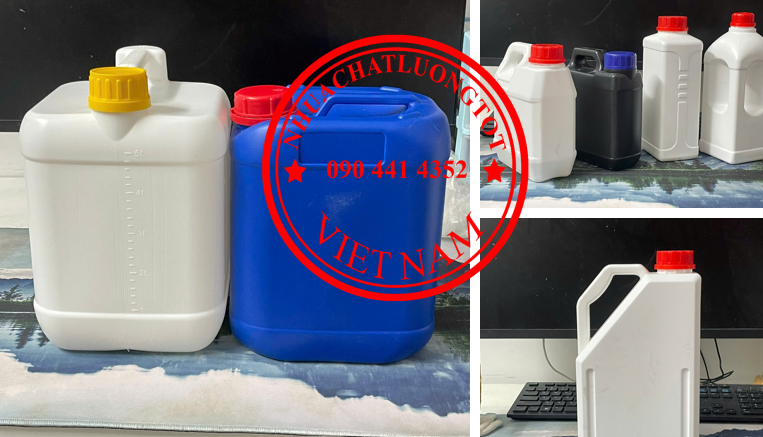 Mua can nhựa 5 lít vàng, bình nhựa 2 lít tròn, can 1 lít vòi ấn, can nhựa phun sương 500ml