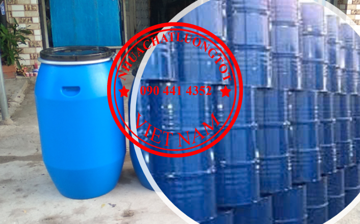 Bán thùng phuy sắt đựng axit nồng độ cao, chất tẩy rửa mạnh 