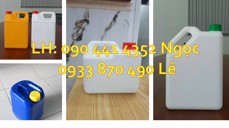 Chuyên bán can nhựa 5 lít dày, can 2 lít đựng thuốc thủy sản, bình nhựa 1 lít đựng dung môi 