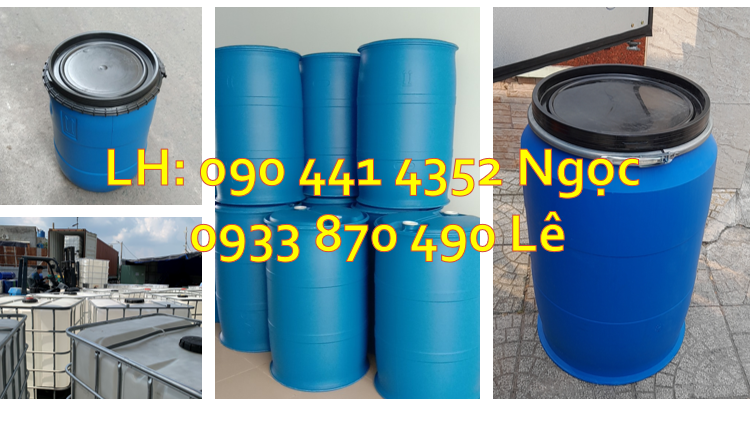 Cung cấp thùng phuy nhựa mới 30 lít – 220 lít đựng hóa chất 