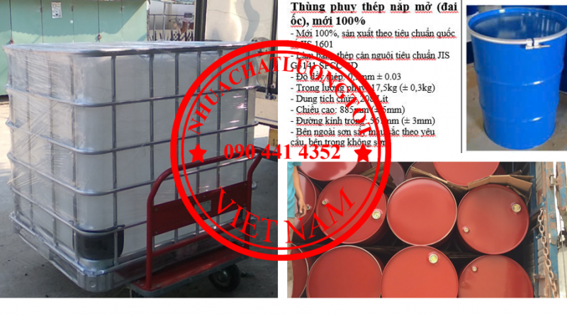 Bán thùng phuy sắt đựng vi sinh, giá thùng phuy sắt 220 lít mới 