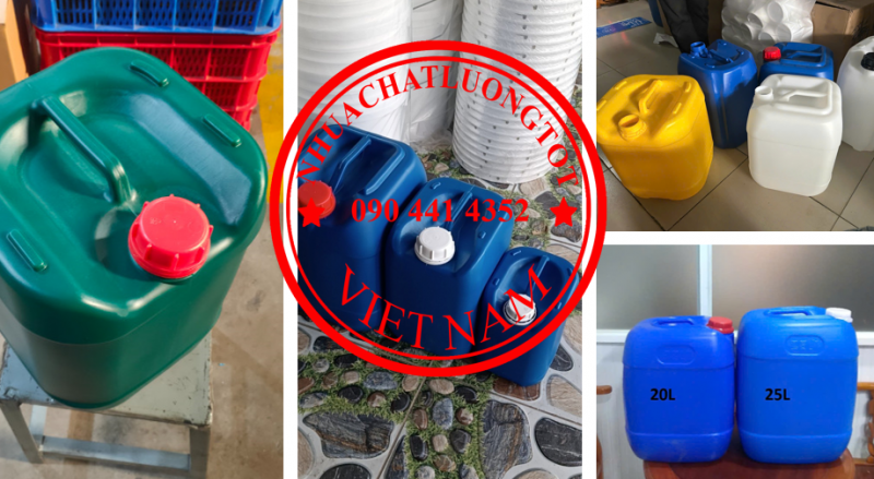 Can nhựa 30 lít đựng thuốc trừ sâu, can 25 lít đựng thuốc BVTV, thùng nhựa 20L đựng hóa chất 