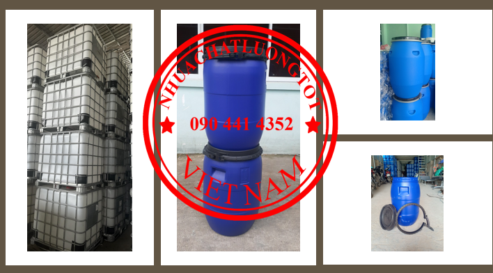 Chuyên thùng phuy nhựa nhập khẩu , thùng phuy nắp rời 30 lít, 50 lít, 60 lít, 120 lít, 220 lít
