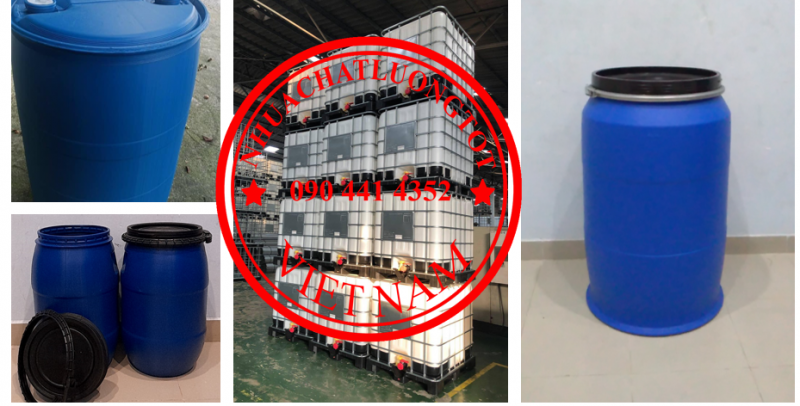 Công ty nhập khẩu thùng phuy nhựa 220L đựng thuốc nhuộm, thùng nhựa 120 lít đựng cát, vật liệu 