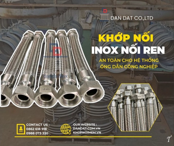 Khớp giãn nở inox/ Khớp nối đường ống dẫn dầu/ Khớp giãn nở bằng vải chịu nhiệt