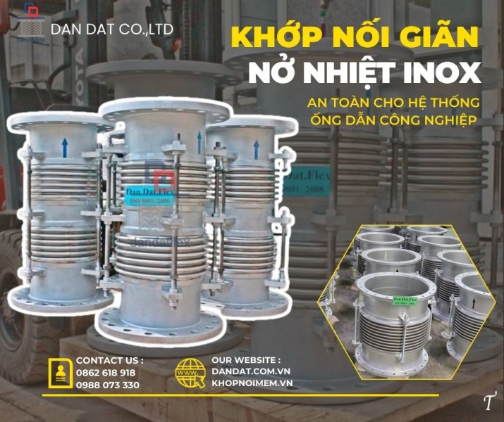 Khớp giãn nở inox/ Khớp nối đường ống dẫn dầu/ Khớp giãn nở bằng vải chịu nhiệt