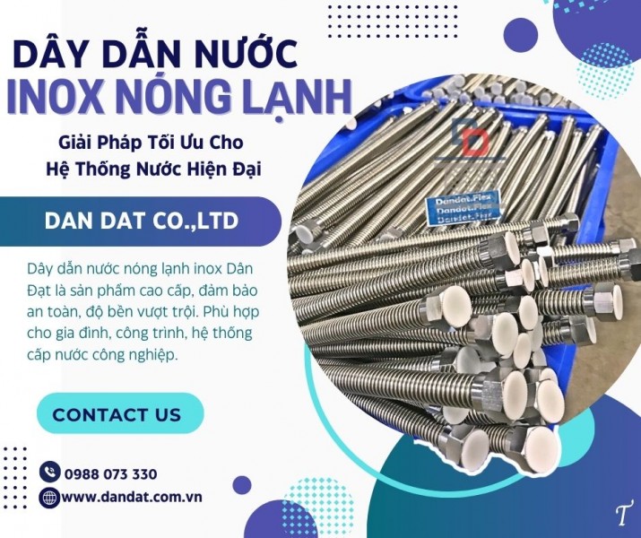 Dây cấp nước nóng lạnh inox/ Ống mềm cho máy nóng lạnh/ Dây cấp nước mềm inox