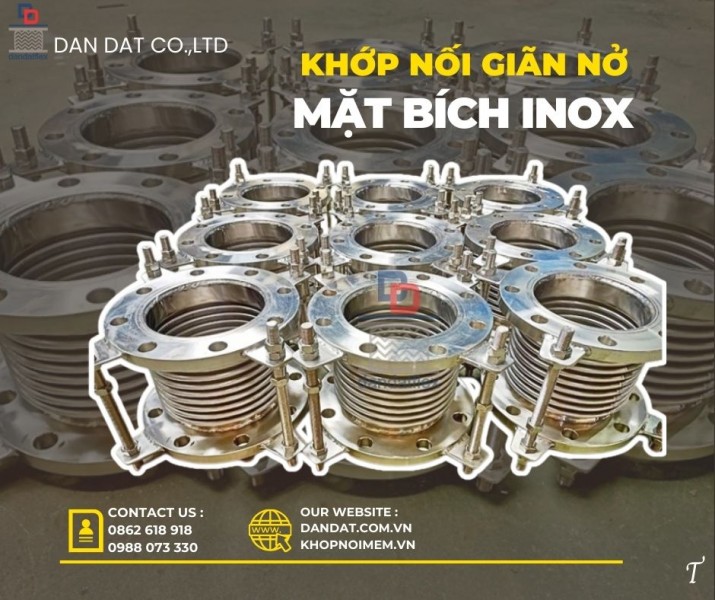 Khớp giãn nở inox/ Khớp nối giãn nở mặt bích/ Ống bù trừ giãn nở nhiệt inox