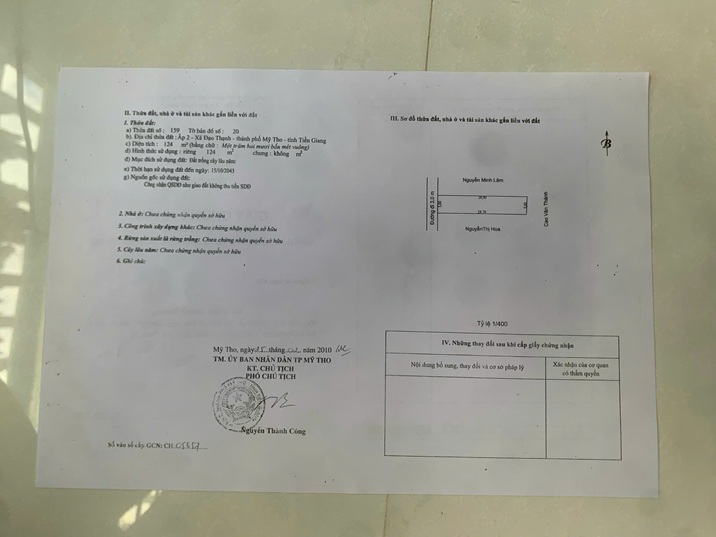 ĐẤT ĐẸP – GIÁ ĐẦU TƯ  - CẦN BÁN LÔ ĐẤT MẶT ĐƯỜNG TẠI Xã Đạo Thạnh, Thành phố Mỹ Tho,Tỉnh  Tiền Giang