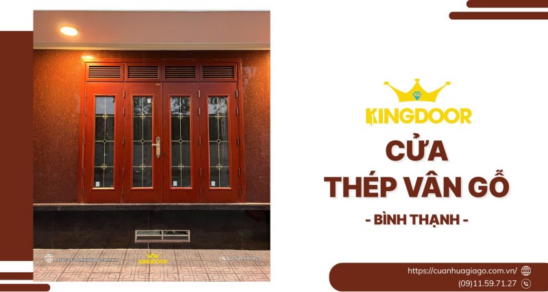 Cửa Thép Vân Gỗ Tại Bình Thạnh | Giá Tốt, Bảo Hành Lâu Dài
