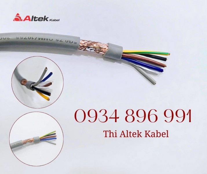 Cáp điều khiển 5×0.75mm², 5×1.0mm² chống nhiễu Altek Kabel – Giá tốt, hàng sẵn kho
