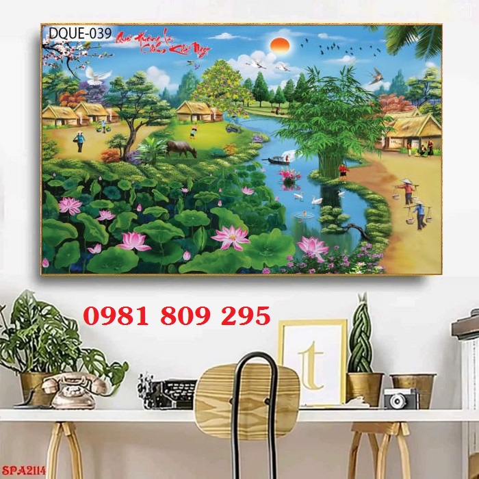 Gạch trang trí 3d làng quê việt nam 