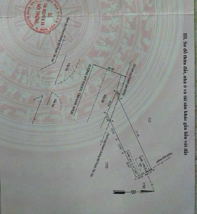 BÁN ĐẤT GIÁ RẺ  NGAY NGÃ TƯ ĐƯỜNG MỸ PHƯỚC TÂN VẠN 1088M2 GIÁ 25 TỶ.