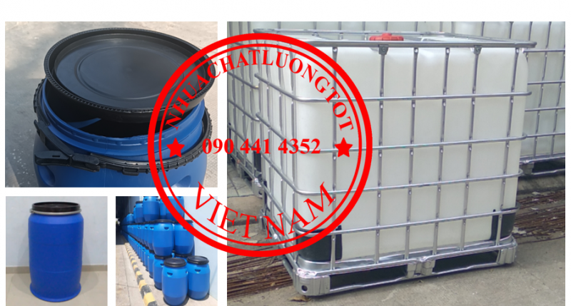 Thùng phuy nhựa 30 lít đựng nước mưa, thùng phi xanh 50 lít nắp hở muối dưa cà