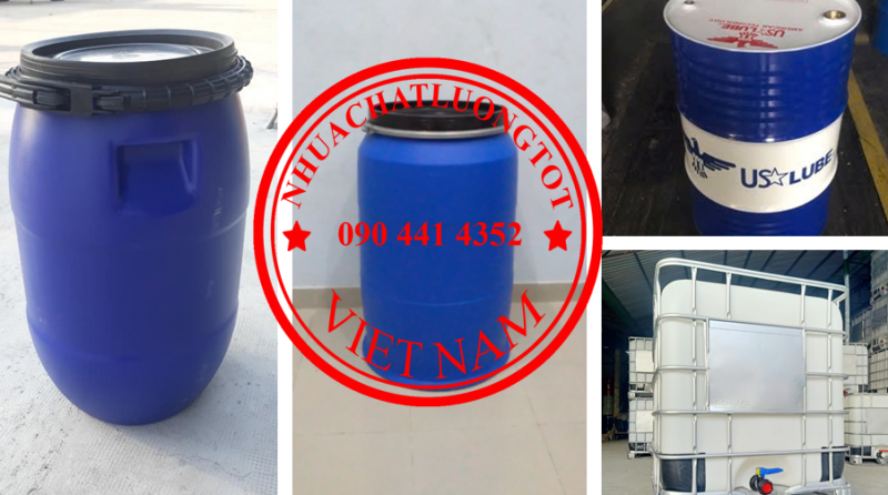 Thùng phuy sắt đựng dung môi, vỏ thùng phuy sắt 220L giá rẻ nhất