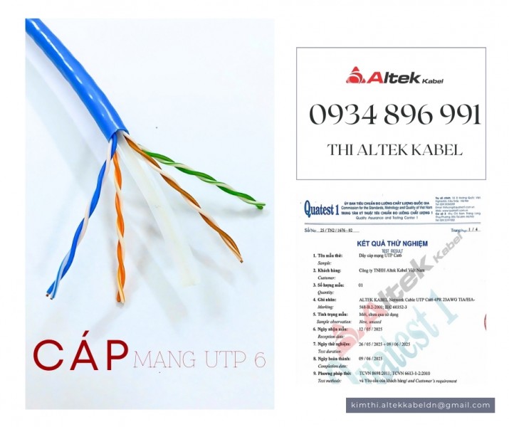 Cáp mạng Altek Kabel Cat5e, Cat6 chính hãng – Giá tốt, giao hàng toàn quốc