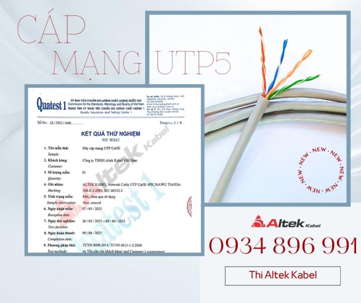 Cáp mạng Altek Kabel Cat5e, Cat6 chính hãng – Giá tốt, giao hàng toàn quốc