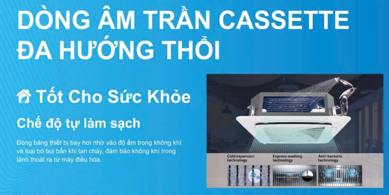 Máy Lạnh Âm Trần AQUA 1U50S1PJ2SA/AB50S2SC2FA inverter 
