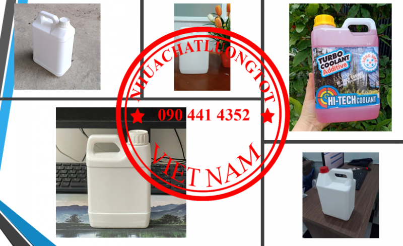 Can nhựa 5 lít công nghiệp, giá can nhựa 2 lít đựng axit, can nhựa 1L đựng thuốc trừ sâu, can nhựa 0