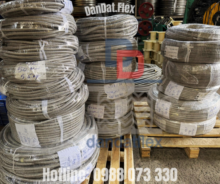 Gia công đan lưới inox cho dây điện | Dây điện đan lưới chống nhiễu