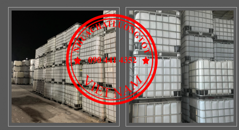 Bán bồn nhựa 1000L đựng dung môi, thùng nhựa 1 khối vuông trắng 