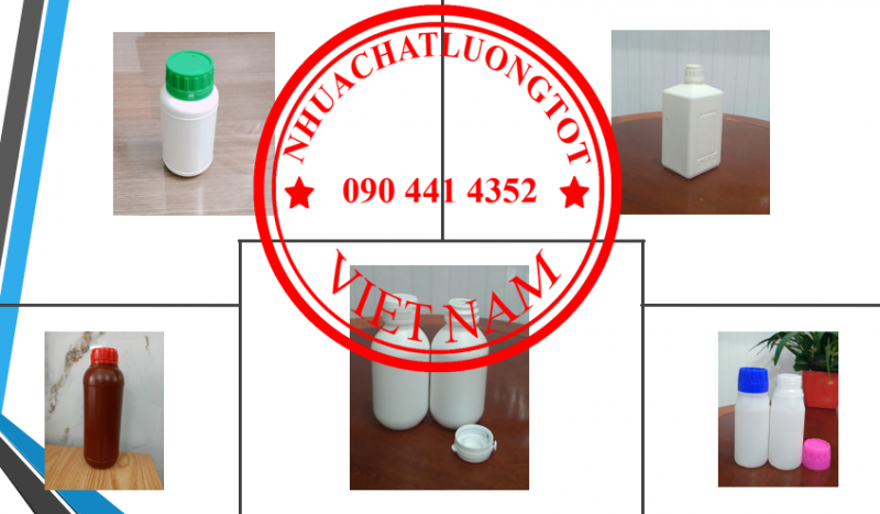 Chai nhựa 250ml đựng hóa chất tẩy rửa, vỏ chai nhựa 100ml đựng thuốc trừ sâu 