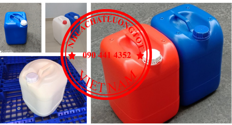 Can nhựa 30 lít HDPE, can nhựa đựng thực phẩm 10 lít, 30 lít dẹp 