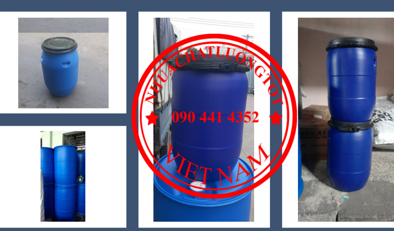 Thùng phi nhựa đựng hóa chất lỏng 30L, 50 lít, 120L, 220 lít 