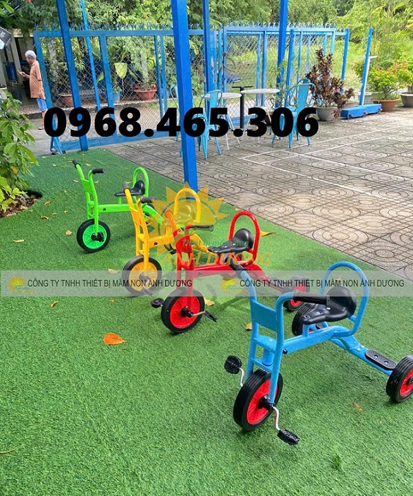 Máy tập gym mầm non, xe đạp 3 bánh mầm non