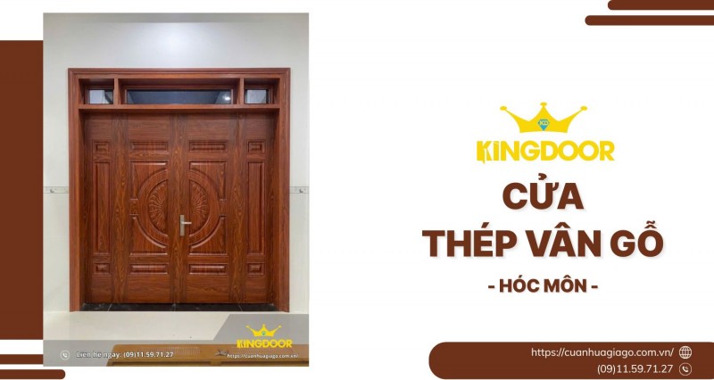Cửa Thép Vân Gỗ Tại Hóc Môn | Giá Tốt & Mẫu Đẹp