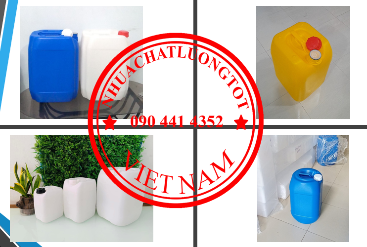 Can nhựa 10 lít đựng hóa chất, can 20 lít đựng kiềm, can nhựa 25L đựng gel, can 30 lít đựng chất tẩy