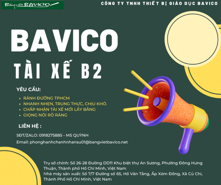 Tuyển Tài Xế B2 Giao Hàng Bảng Viết Nội Thành HCM