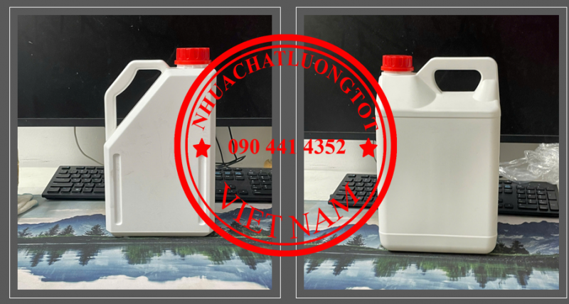 Can nhựa 5 lít đựng nước giặt, can 2 lít đựng nước sả vải, can 1 lít đựng nước lau bếp có vòi ấn 