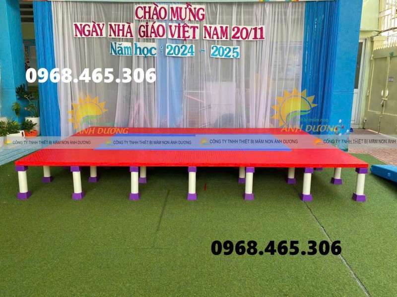Bục sân khấu lắp ghép bằng nhựa, bục sân khấu mầm non