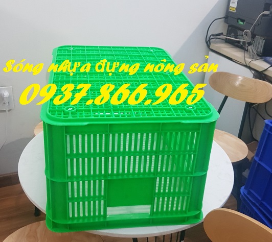 Sóng nhựa hở cao 31, sọt nhựa rỗng, sọt nhựa nguyên sinh, sóng nhựa dùng trong công lạnh