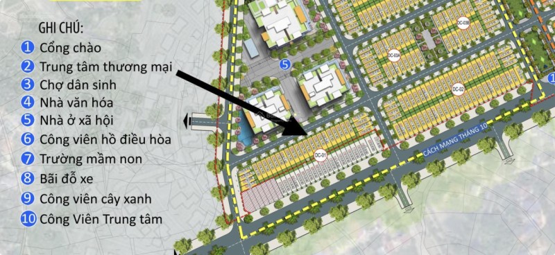 Bán đất nền KĐT Cầu Trúc Sông Công, DC02 - 53, 108.75m2 đối diện 3 tòa nhà ở xã hội, giá chỉ 1.9 tỷ