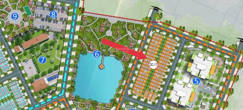 Bán lô đất đẹp DC17-11 95m², giá chỉ 1 tỷ 750 triệu Đối diện hồ điều hòa & công viên xanh