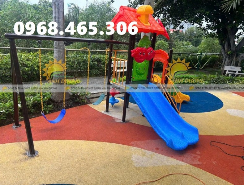 Cầu trượt xích đu trẻ em, cầu trượt liên hoàn mầm non