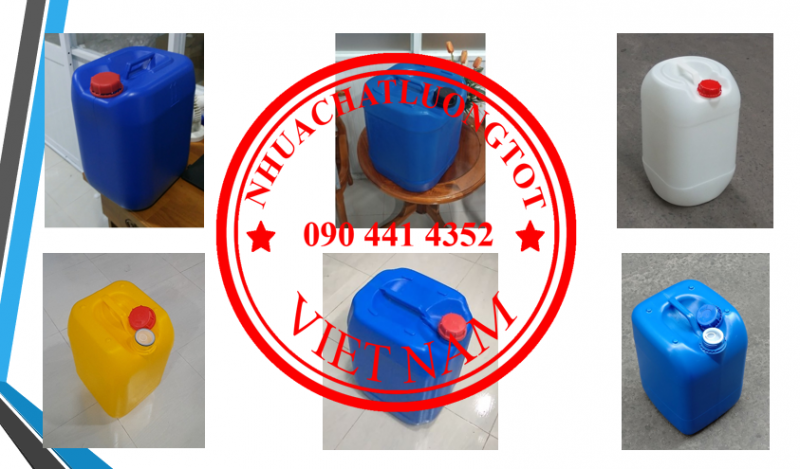 SX can nhựa 30 lít dày, thùng 25 lít đựng kiềm, can nhựa 20 lít đựng thuốc thủy sản, can 10 lít đựng