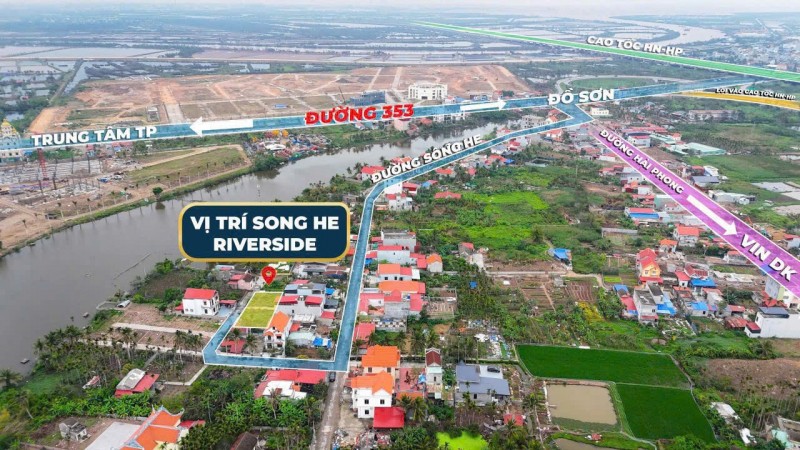 Lô góc 55,5m² – Phố Sông He, gần Vinhomes Dương Kinh – Giá chỉ 1,2 tỷ ZALO 0567 222 555