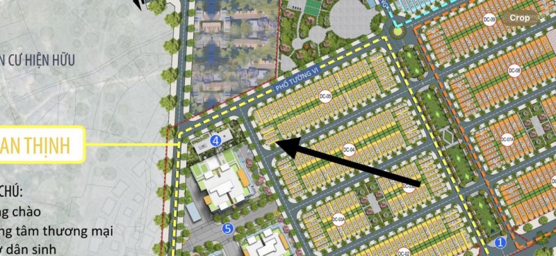 Bán lô góc 2 mặt tiền Khu đô thị Cầu Trúc Sông Công 114.5m, vị trí đẹp đối diện NOXH, giá 2.7 tỷ