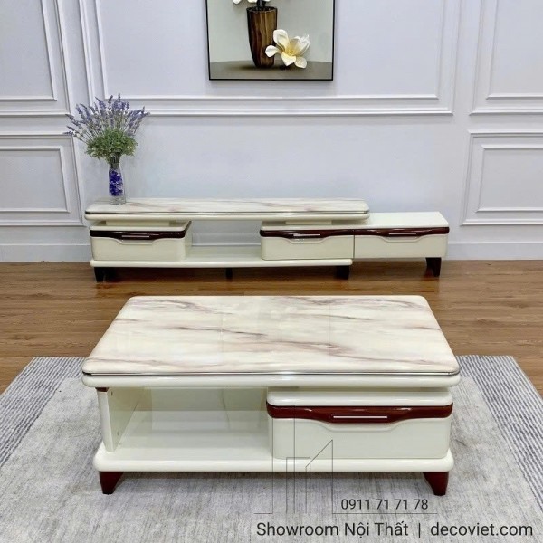 Combo Kệ Tivi Bàn Trà Mặt Đá 106T Sang trọng - Tiện nghi!