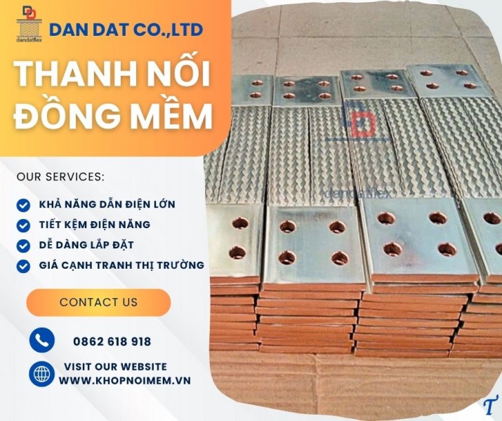 Dây đồng bện/ Dây đồng bện tiếp địa/ Dây đồng bện tiếp địa mặt bích