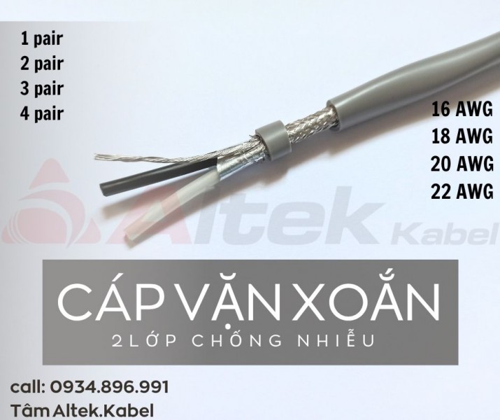 CÁP TÍN HIỆU VẶN XOẮN AWG – CHỐNG NHIỄU, TRUYỀN TÍN HIỆU ỔN ĐỊNH